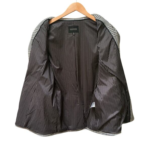 Banana Republic Long & Lean Classic Houndstooth Blazer SZ 12 Business Casual - Picture 8 of 11